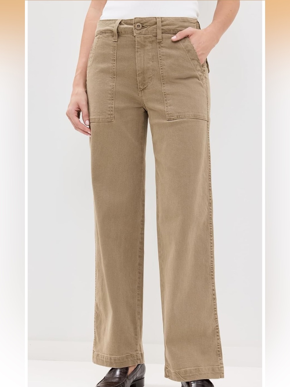 AMO Easy Army Slouch Trousers in Thyme